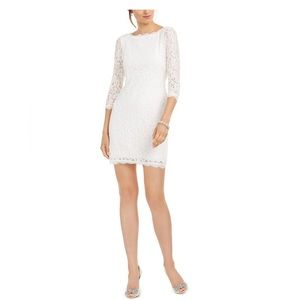 DVF white lace dress